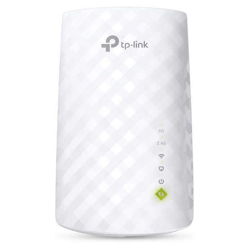 TP Link RE200 AC750 Universal Dual Band Range Extender, Broadband/Wi Fi Extender, Wi Fi Booster/Hotspot with Ethernet Port, Plug and Play, Smart Signal Indicator, UK Plug, white, 11AC