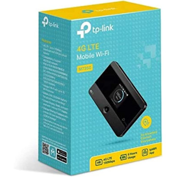 TP-Link M7350 4G Low-Cost Travel Wi-Fi, LTE-Advanced Mobile Wi-Fi Hotspot (Share Dual Band Wi-Fi with Up to 10 Devices Long Lasting Battery Easy to Use Unlock