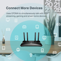 TP-Link AX1500 Smart WiFi 6 Router (Archer AX10) 802.11ax Router, 4 Gigabit LAN Ports, Dual Band AX Router,Beamforming,OFDMA, MU-MIMO, Parental Controls, Works with Alexa