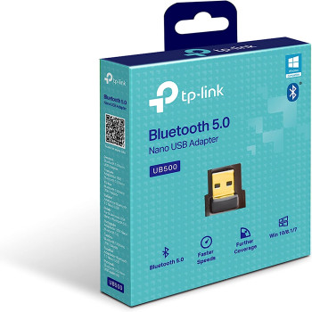 TP-Link UB500 USB 5.0 Bluetooth Adapter for PC, 5.0 Bluetooth Dongle Receiver Support Windows 10/8.1/8/7/XP for Desktop, Laptop, Mouse, Keyboard, Printers, Headsets, Speakers, PS4/5, Xbox Controllers