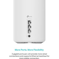 TP-Link Deco AXE5400 Tri Band WiFi 6E Mesh System, Black and White, Deco XE75(3-pack)_US