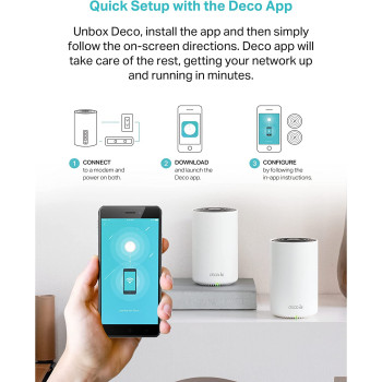 TP-Link Deco AXE5400 Tri Band WiFi 6E Mesh System, Black and White, Deco XE75(3-pack)_US