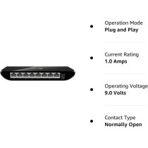 TP-Link 8 Port Gigabit Ethernet Network Switch, Plug and Play, Desktop or Wall-Mount, Plastic Case Ethernet Splitter, Fanless, Traffic Optimization, Unmanaged (TL-SG1008D)