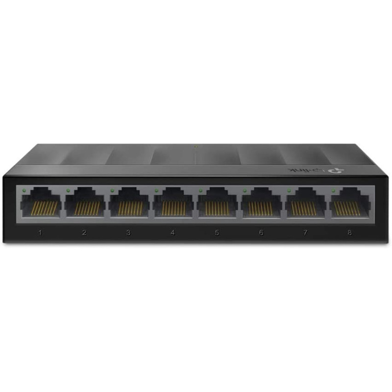 TP-Link Litewave 8 Port Gigabit Ethernet Switch, Desktop Ethernet Splitter, Plastic Case, Unshielded Network Switch, Plug Play, Fanless Quiet, Unmanaged (LS1008G)