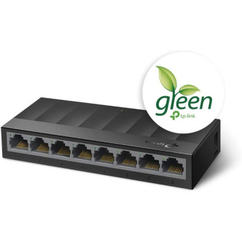 TP-Link Litewave 8 Port Gigabit Ethernet Switch, Desktop Ethernet Splitter, Plastic Case, Unshielded Network Switch, Plug Play, Fanless Quiet, Unmanaged (LS1008G)