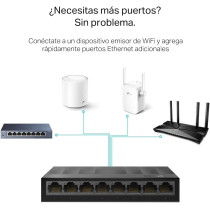 TP-Link Litewave 8 Port Gigabit Ethernet Switch, Desktop Ethernet Splitter, Plastic Case, Unshielded Network Switch, Plug Play, Fanless Quiet, Unmanaged (LS1008G)