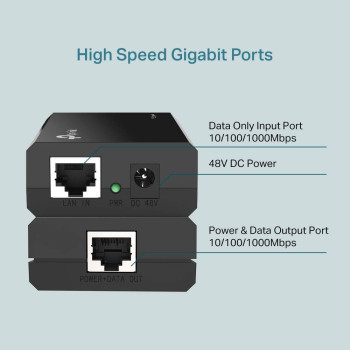 TP-Link Gigabit Ethernet PoE Injector Adapter (TL-PoE150S)