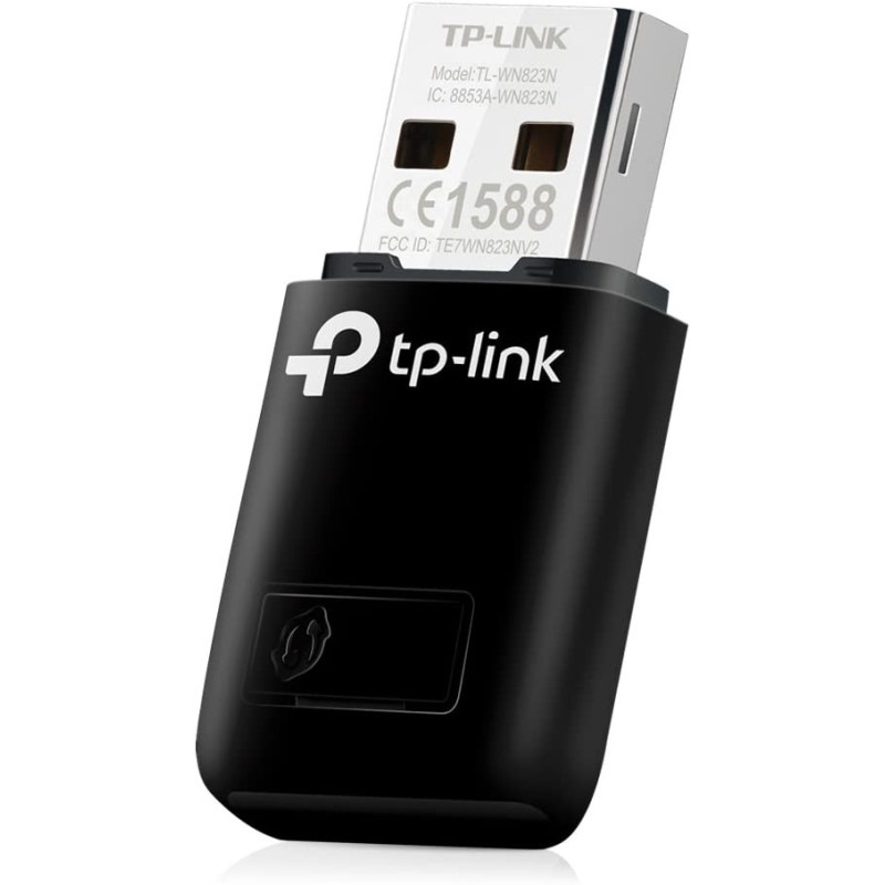 TP Link TL WN823N N300 Mini USB Wireless WiFi network Adapter for pc, Ideal for Raspberry Pi,Black, Mini WLAN USB Adapter