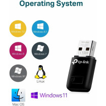 TP Link TL WN823N N300 Mini USB Wireless WiFi network Adapter for pc, Ideal for Raspberry Pi,Black, Mini WLAN USB Adapter