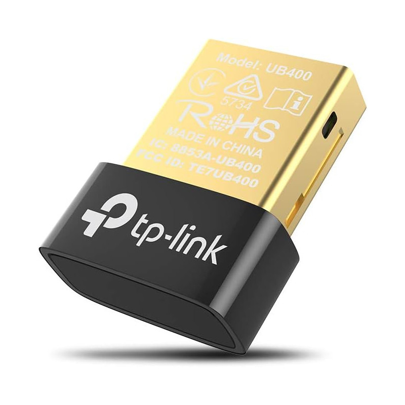 TP-Link UB400 USB Bluetooth Adapter for PC, 4.0 Bluetooth Dongle Receiver Support Windows 10/8.1/8/7/XP for Desktop, Laptop, Mouse, Keyboard, Printers, Headsets, Speakers, PS4/5, Xbox Controllers