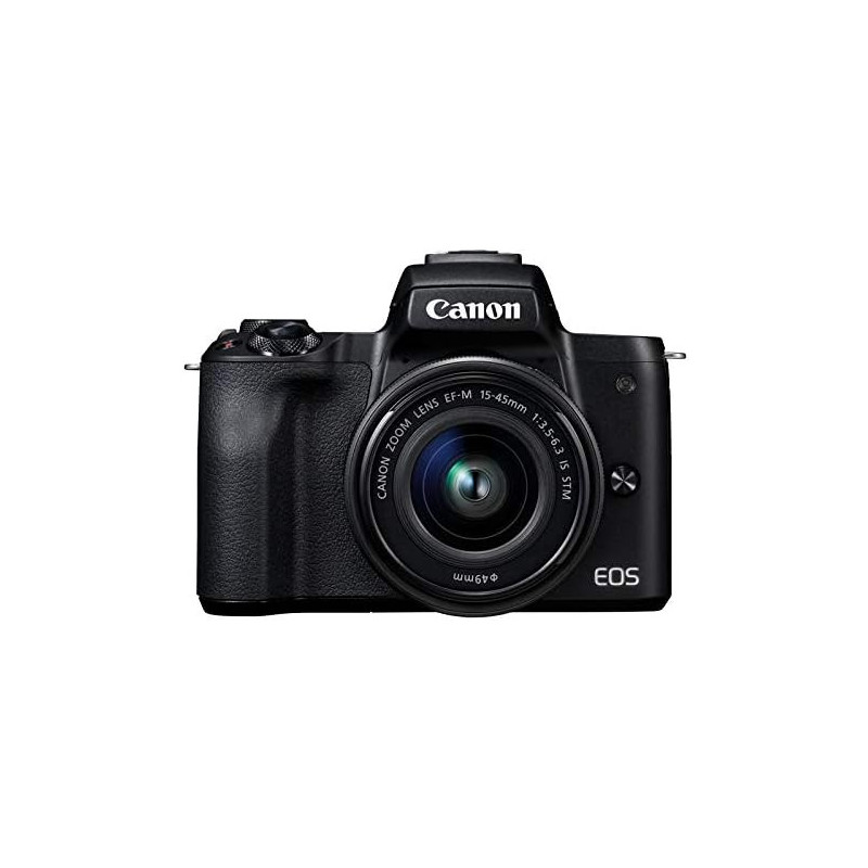 Canon 2680C012 EOS M50 EF-M 15-45mm F3.5-6.3 IS STM lens 24.1 MP 4K Mirrorless Digital Camera Black
