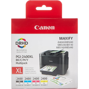 Canon 9257B004Aa Pgi-2400XL High Yield Bk/C/M/Y Ink Cartridge, Multipack