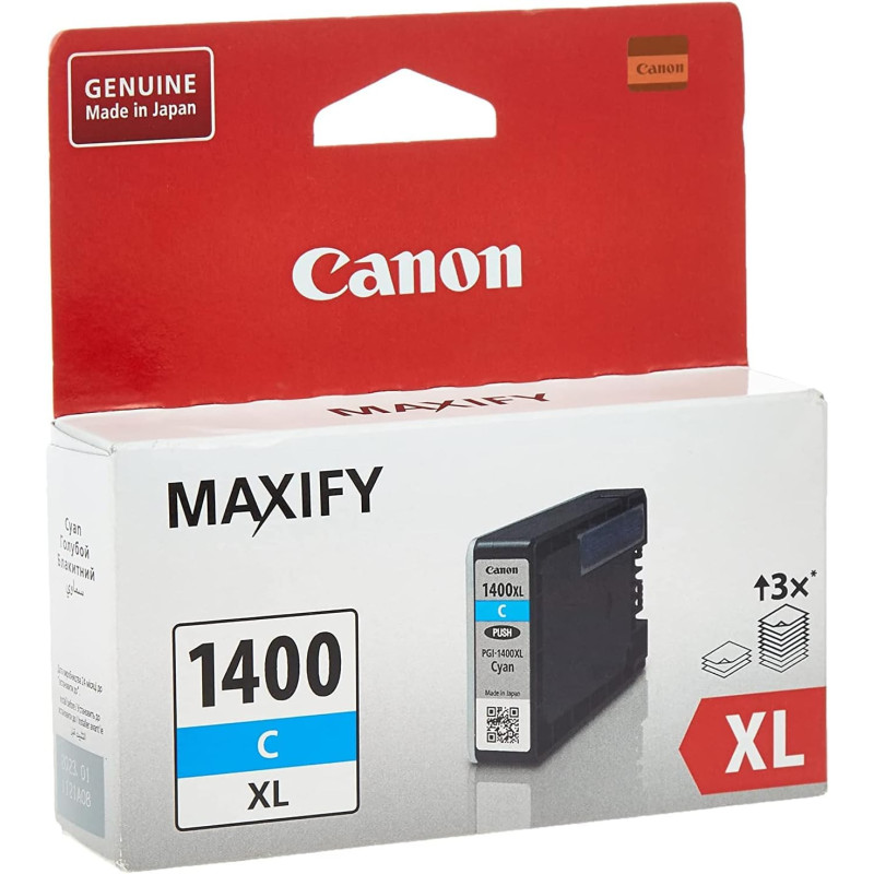 Canon Pgi-1400Xl High Yield Ink Cartridge For Printers, Cyan