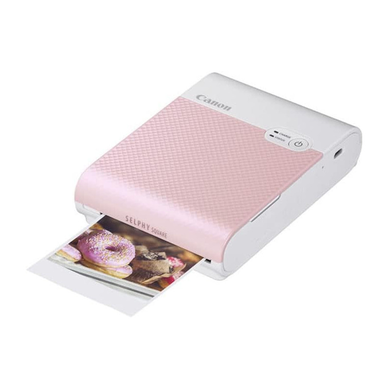 Canon Selphy Square Qx10 Portable Colour Photo Wireless Printer, Pink