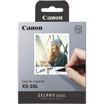 Canon Color Ink/Label Set XS-20L (20 Sheets), Compatible to Canon SELPHY Square Printer