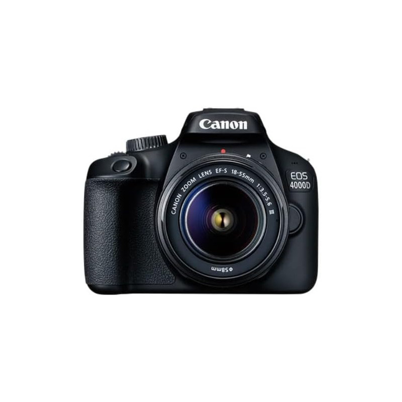 Canon EOS 4000D DSLR Camera and EF-S 18-55 mm f/3.5-5.6 III Lens - Black