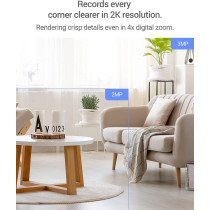 Ezviz C6N Security Camera, 2K WiFi Indoor Home Baby Pet Monitor With Smart Motion Tracking, Excellent Picture, 8X Digital Zoom, Night Vision, Two-Way Audio, H.265, Works Alexa