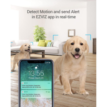 Ezviz C6N Security Camera, 2K WiFi Indoor Home Baby Pet Monitor With Smart Motion Tracking, Excellent Picture, 8X Digital Zoom, Night Vision, Two-Way Audio, H.265, Works Alexa