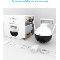 Ezviz C8C Security Camera, Outdoor PT Surveillance Camera 1080p WiFi Camera with 360 Visual Coverage, Color Night Vision, IP65 Waterproof, Motion Detection, Audio Pick Up, Support 256GB SD Card