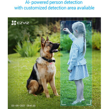Ezviz C8C Security Camera, Outdoor PT Surveillance Camera 1080p WiFi Camera with 360 Visual Coverage, Color Night Vision, IP65 Waterproof, Motion Detection, Audio Pick Up, Support 256GB SD Card