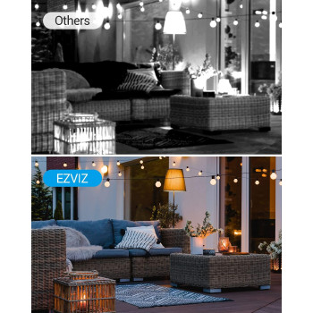 Ezviz BC1C Battery Security Camera Outdoor with 210-Day Battery Life, 1080P Colour Night Vision, Built-in 32 GB eMMC, Two-way Audio, Waterproof, PIR, No Base Station Required, Work with Solar Panel