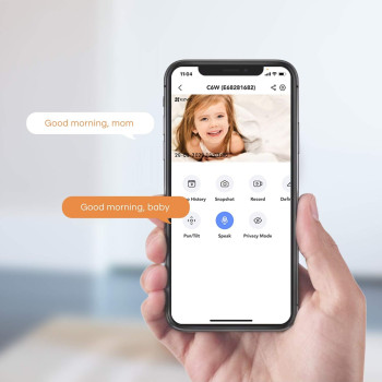 Ezviz C6W 4Mp Wifi Smart Home Indoor Security Camera Auto-Zoom Montion Tracking Human Detection 360 Degree Night Vision Privacy Shutter Two-Way Talk Instant Alarm With App Control Works With Alexa