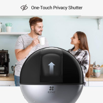 Ezviz C6W 4Mp Wifi Smart Home Indoor Security Camera Auto-Zoom Montion Tracking Human Detection 360 Degree Night Vision Privacy Shutter Two-Way Talk Instant Alarm With App Control Works With Alexa