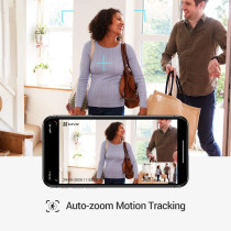 Ezviz C6W 4Mp Wifi Smart Home Indoor Security Camera Auto-Zoom Montion Tracking Human Detection 360 Degree Night Vision Privacy Shutter Two-Way Talk Instant Alarm With App Control Works With Alexa