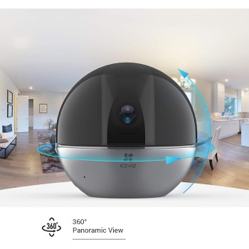 Ezviz C6W Camera CCTV, Indoor WiFi Camera, 4MP Wireless Home Camera with Motion Detection, Auto Tracking, 360 Night Vision, True- WDR, Two Way Talk, Privacy Shutter, Instant Alert, works with Alexa