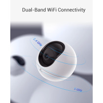 Ezviz C6 Security WiFi Camera, 2K+ Indoor Home camera with AI Powered Human & Pet Sound Detection, Night Vision, Auto-Zoom Tracking, Two Way Audio Calling, 2.4G/5G WiFi, SD Card/Cloud Storage