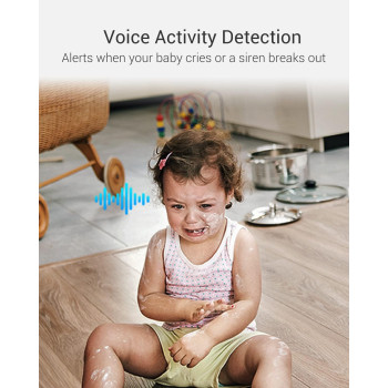 Ezviz C6 Security WiFi Camera, 2K+ Indoor Home camera with AI Powered Human & Pet Sound Detection, Night Vision, Auto-Zoom Tracking, Two Way Audio Calling, 2.4G/5G WiFi, SD Card/Cloud Storage
