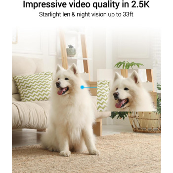 Ezviz C6 Security WiFi Camera, 2K+ Indoor Home camera with AI Powered Human & Pet Sound Detection, Night Vision, Auto-Zoom Tracking, Two Way Audio Calling, 2.4G/5G WiFi, SD Card/Cloud Storage