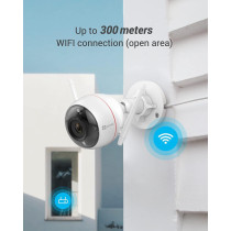 Ezviz C3W Pro Smart Security Camera, Outdoor WiFi Camera 4MP with Color Night Vision, Two-Way Talk, Customizable Voice Alerts, IP67 Dust and Water Protection, Easy Installation, Works with Alexa