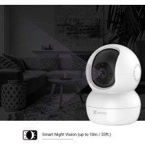 Ezviz TY2 Advanced Security CCTV Camera with 360 View Motion Detection - 2 Way Audio, 10m Night Vision Indoor Security Camera with Instant Alert - Compatible with Amazon Alexa, Google Assistant
