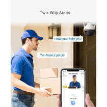 Ezviz Security Camera Outdoor, 4MP WiFi Camera Pan/Tilt, 360 Visual Coverage, IP65 Waterproof, Color Night Vision, AI-Powered Person Detection, Two-Way Talk, Support MicroSD Card up to 256GB, C8W