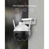 Ezviz Security Camera Outdoor, 4MP WiFi Camera Pan/Tilt, 360 Visual Coverage, IP65 Waterproof, Color Night Vision, AI-Powered Person Detection, Two-Way Talk, Support MicroSD Card up to 256GB, C8W