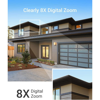 Ezviz C8C Security Camera, Outdoor PT Surveillance Camera 1080p WiFi with 360 Visual Coverage, Color Night Vision, IP65 Waterproof, Motion Detection, Audio Pick Up, Support 256GB SD Card