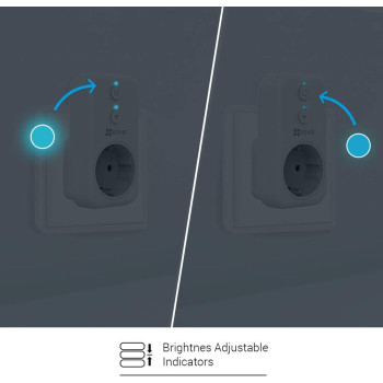 Ezviz CS-T31-16B-UK T31 Wi-Fi Smart Plug EU Standard Works With Smartphone, White