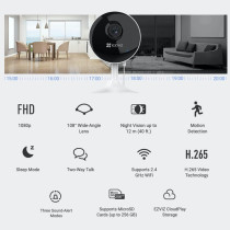 Ezviz Wi-Fi IP Camera CS-C1C-B, Compatible with J.K.Vision BNC