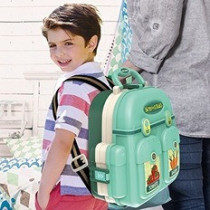 Little Story Role Play Shopkeeper/Supermarket Toy Set School Bag (36 Pcs) - Green, 3-In-1 Mode For 3 Years (LS_RPSB_SMGR)