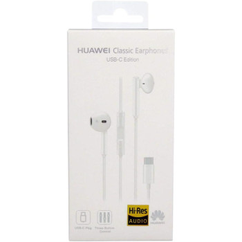 Huawei Hi-Res Classic In-ear Earphones Wired Control Headphones USB Type-C Edition for Huawei Mate 10 - White