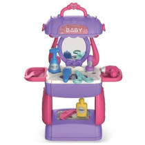 Little Story Role Play Beautician/Salon/Beauty Parlor Toy Set Satchel (21Pcs) - Purple, 3-In-1 Mode For 3Years+, Unisex (LS_RPST_HSPU)