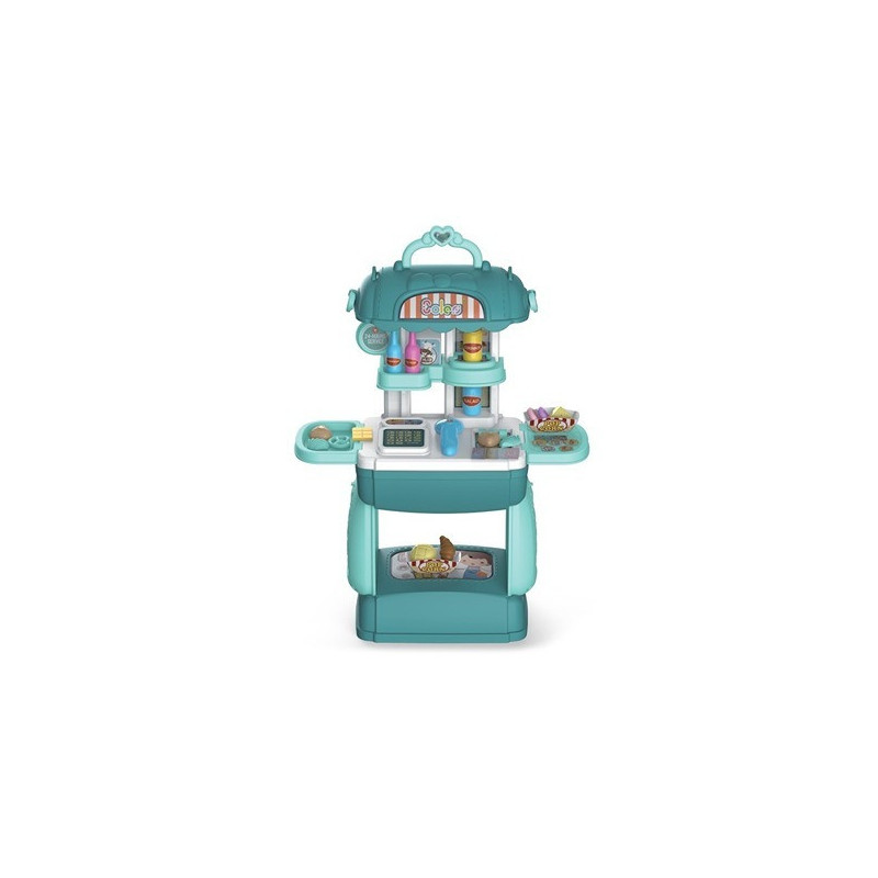 Little Story Role Play Shopkeeper/Supermarket Toy Set Satchel (35 Pcs) - Green, 3-In-1 Mode For 3Years+, Unisex (LS_RPST_MSGR)