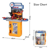 Little Story Role Play Mechanic/Tools Table Toy Set Luggage Case (39 Pcs) - Yellow, 4-In-1 Mode For 3Years+, Unisex (LS_RPLC_TTYE)