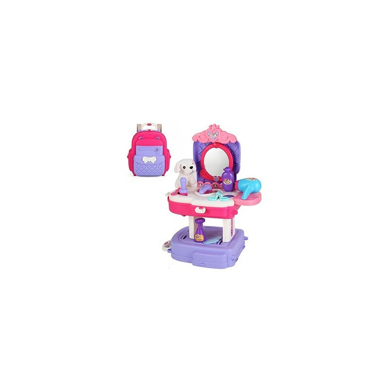 Little Story Role Play Animal Care/Pet House Toy Set School Bag (21 Pcs) - Purple, 2-In-1 Mode For 3Years+, Unisex (LS_RPSB_PCPI)