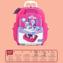 Little Story Role Play Animal Care/Pet House Toy Set School Bag (21 Pcs) - Purple, 2-In-1 Mode For 3Years+, Unisex (LS_RPSB_PCPI)
