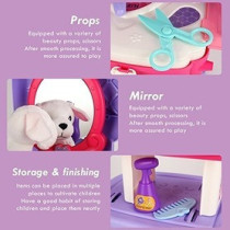 Little Story Role Play Animal Care/Pet House Toy Set School Bag (21 Pcs) - Purple, 2-In-1 Mode For 3Years+, Unisex (LS_RPSB_PCPI)