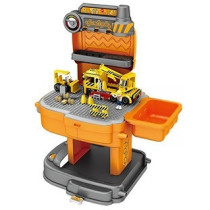 Little Story Role Play Construction Site With Jcb Truck And Block Toy Set School Bag (239 Pcs) - Orange, 2-In-1 Mode For 3Years+, Unisex (LS_BLSB_TRYE)