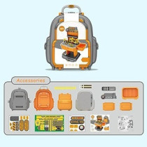 Little Story Role Play Construction Site With Jcb Truck And Block Toy Set School Bag (239 Pcs) - Orange, 2-In-1 Mode For 3Years+, Unisex (LS_BLSB_TRYE)