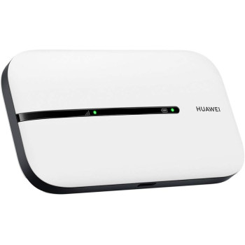 Huawei E5576-320-WHT Mobile Wi-Fi 3S, 4G LTE (CAT4) Hotspot, Download Speed 150 Mbps, Rechargeable 1500 mAh Battery, No Configuration Required, Unlocked Portable for Travel, Business - White